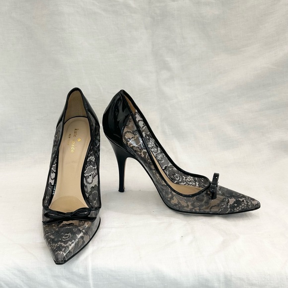 Kate Spade Pointed Toe Evening Pumps - Jeb Mid Heel - Picture 3 of 12